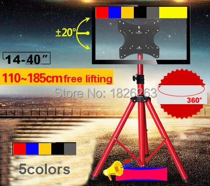 Подвижная Складная Напольная стойка для ЖК телевизора 14 40 дюймов с креплением на