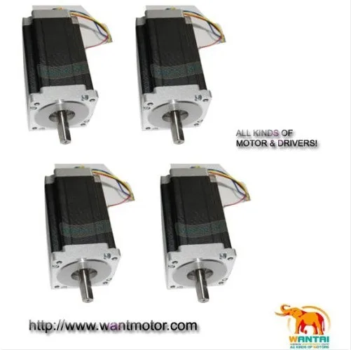 ЕС корабль-нет налога-нет damage-4PCS Wantai шаговый двигатель Nema34, 85BYGH450D-008, 1090oz-in, 5.6A