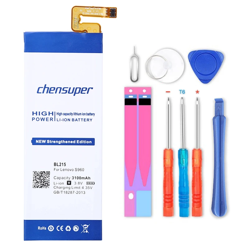 Chensuper Новый 3100 мАч BL215 Встроенный аккумулятор для телефона Lenovo Vibe X S960 s968T |