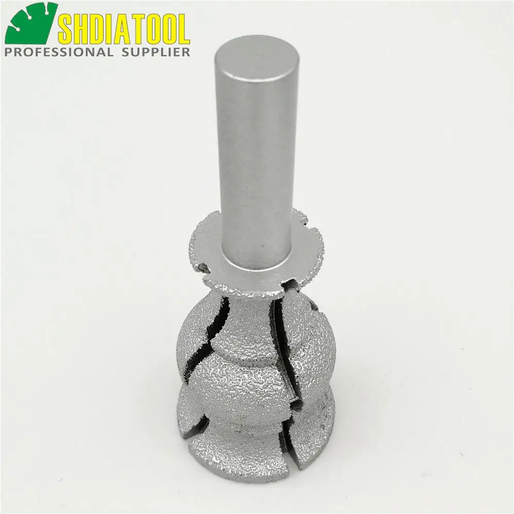 No.28 Vacuum Brazed diamond router bits with 1/2" shank for stone, Router cutter for granite & marble T1