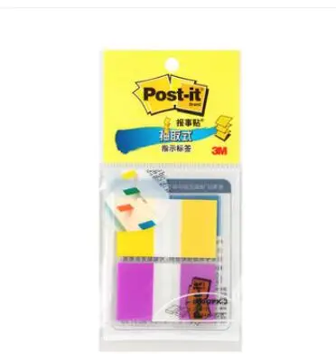 3 м Post-it 6 упаковок Лот индикация Этикетка 20*2 страниц в упаковке 2 цвета смешанные индексные этикетки классификация Примечания 680-2PK - Цвет: yellow and purple