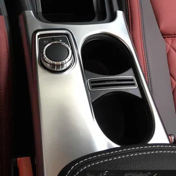 

YAQUICKA Car Interior Water Cup Holder Frame Cover Trim Styling For Mercedes Benz A/GLA/CLA Class C117 W117 2012-2017 Accessory