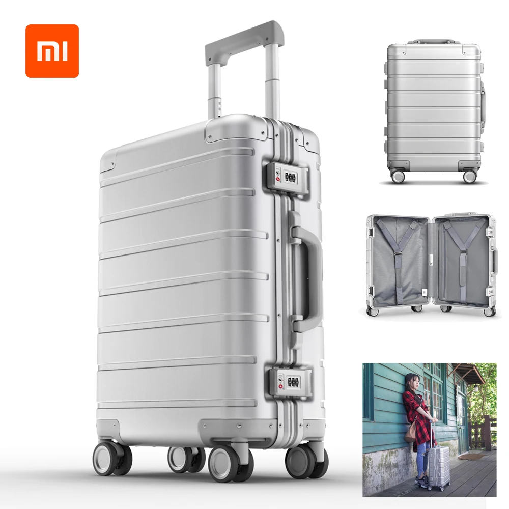 

Xiaomi 90FUN Spinner Wheel Luggage Travel Suitcase 20" Carry-on with Y belt Pull-rod Top-grade All-Aluminum Body Coded Lock