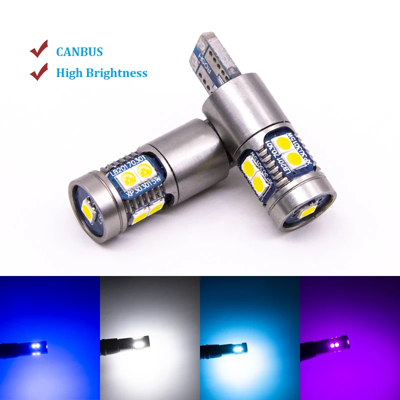 

1pcs W5W T10 3030 Canbus Car LED Lights Auto 12V Bulbs 194 2825 Parking Position Width Lamp Side Clearance Lights For VW kia BMW