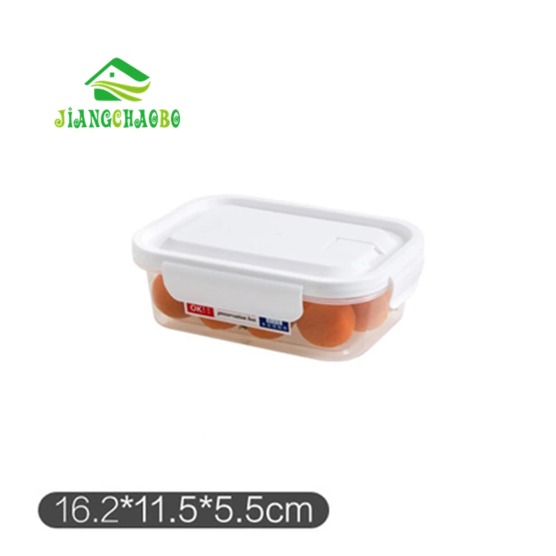 JiangChaoBo Портативный Ланч-бокс для микроволновой печи, пластиковый контейнер для хранения фруктов, небольшой Ланч-бокс, герметичная коробка - Цвет: Rrectangle S