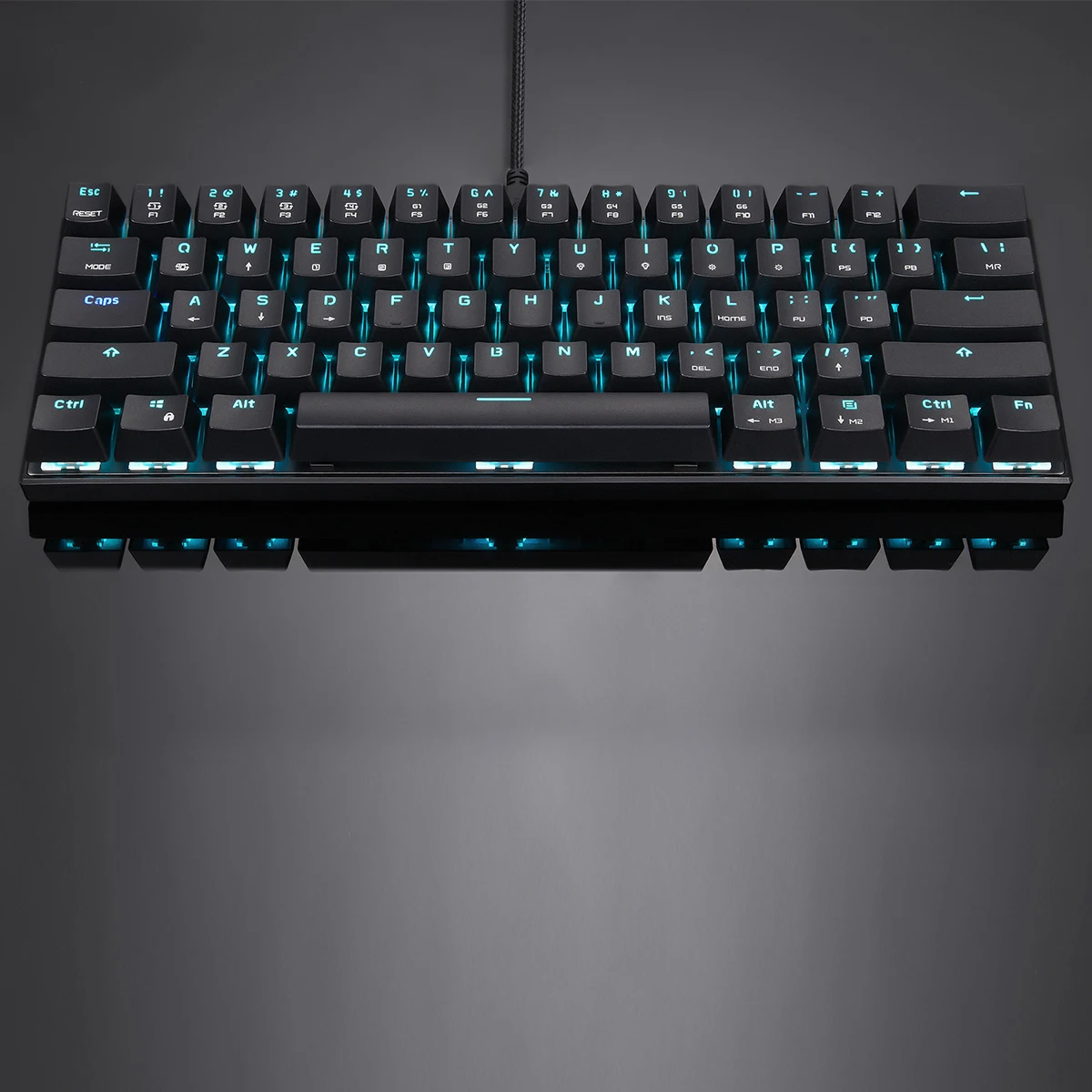 K62 RGB игровая клавиатура светодиодный светящийся Подсветка механическая клавиатура 61 Ключи белый проводной и Bluetooth клавиатура для ПК компьютер