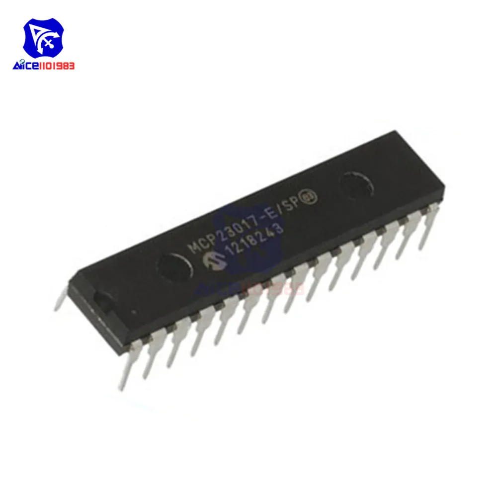 10 шт./лот IC откалывает MCP23017-E/SP MCP23S17 DIP28 16-бит I/O расширитель с I2C Интерфейс Интегральные схемы