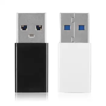 

2 Pcs USB 3.0 A Male to USB-C 3.1 Type-C Female OTG Data Charging Adapter Converter For Laptop