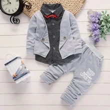 Maluch chłopcy odzież stroje komplet odzieży bawełnianej 2szt dżentelmen nosić małe dziecko na 1 2 3 4 lata rozmiar niemowlę garnitur odzież wierzchnia