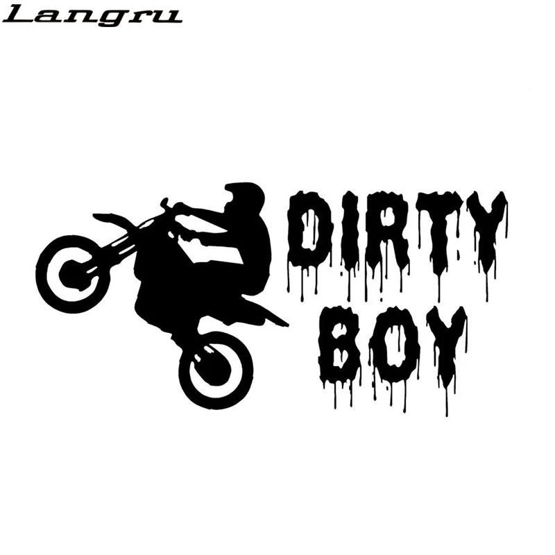 Langru New Design Dirty Boy Decal Dirt Bike Rider Trailer Car Stickers For Accessories Decorative Jdm Car Sticker Sticker For Carstickers For Trailers Aliexpress