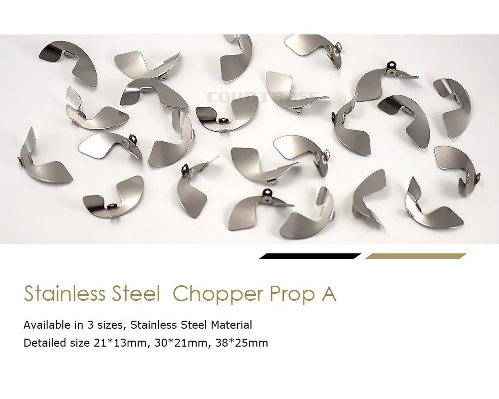 50pcs Chopper Prop A,Propeller Blades,Buzzer Spinner Blades, Stainless