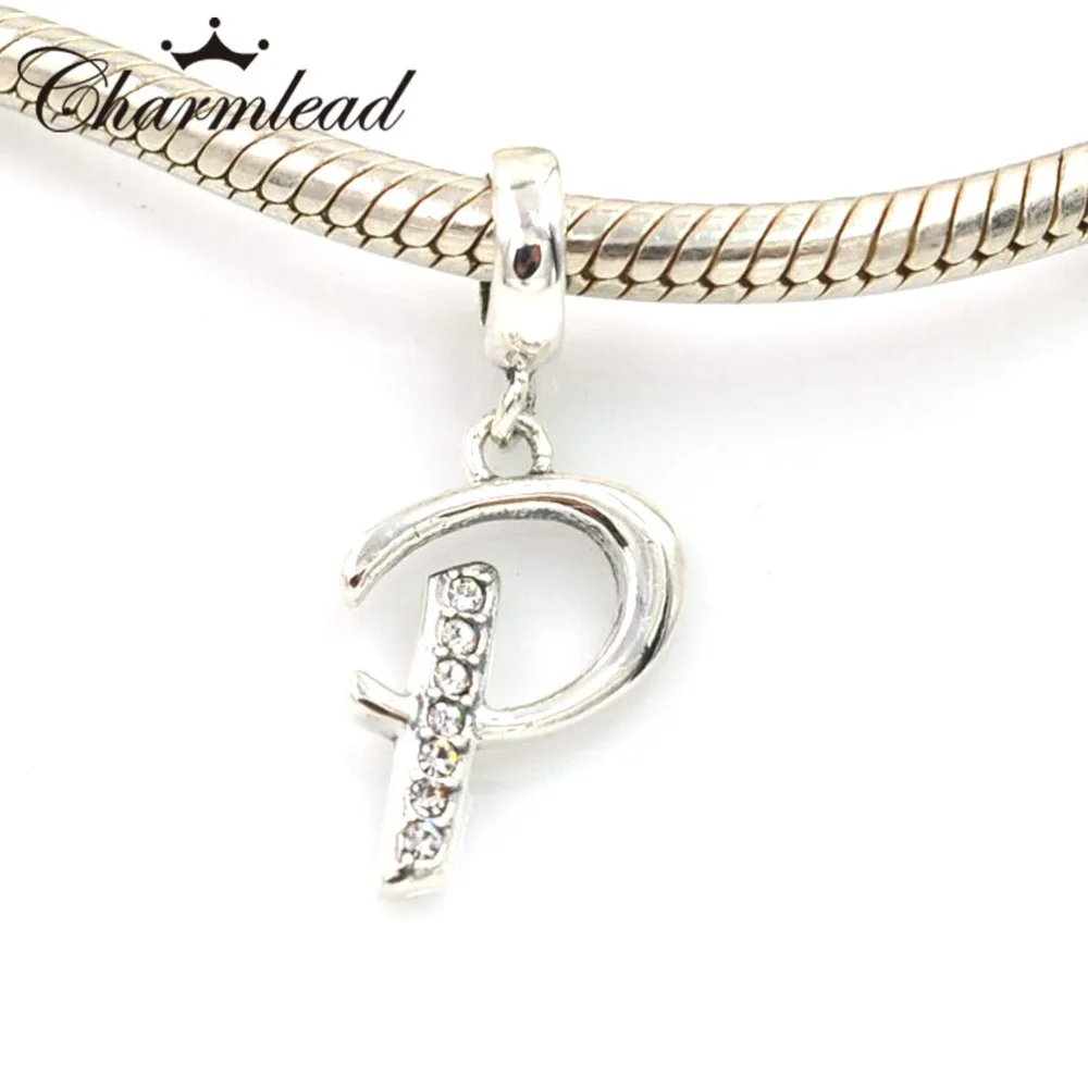 Buy Charmlead 925 Sterling Silver Alphabet P Letter