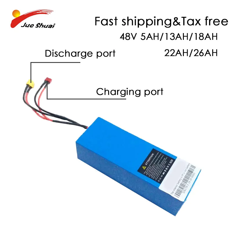 Special Chance of  No taxes Express shipping e-bike battery 48 volt lithium battery pack 48v 5ah 13ah 18ah 22ah 26ah e