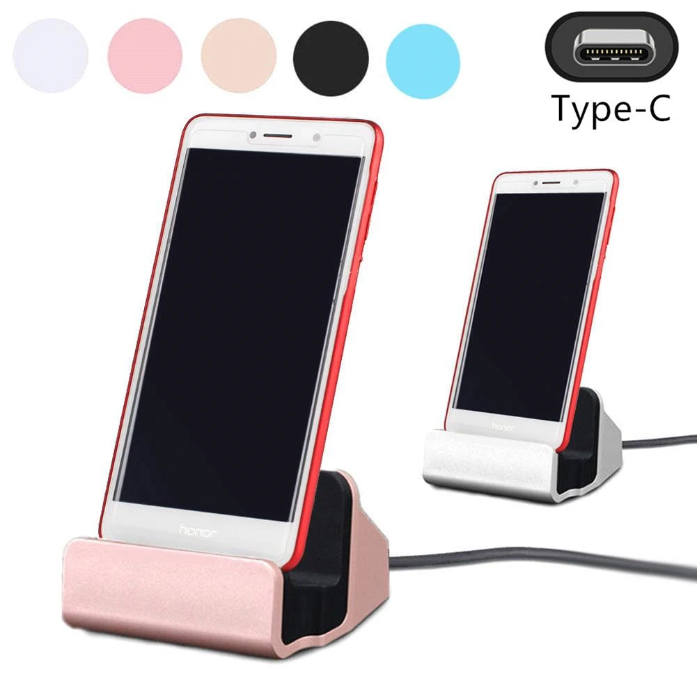 

Type C Dock Charger Desktop for Samsung Galaxy S8 S9 A8+ Plus 2018 Wileyfox Swift 2, Swift 2 Plus Charging Stand Station Holder
