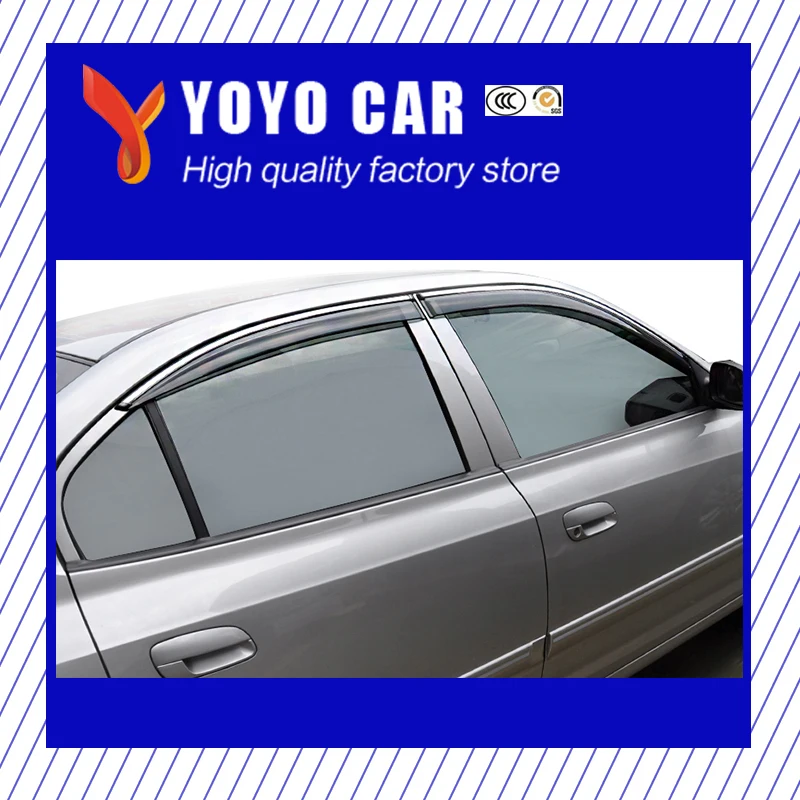 

Hot sale 4 Piece Injection molding trim vent shade rain sun wind deflector window visor for Sedan elantra 2004-2012