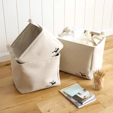 HAO JOY прямоугольная сумка для хранения игрушек Мультфильм льняная корзина для белья корзина Декор складной блокнот-органайзер 3 размера