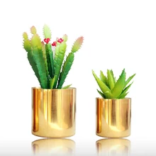 Покрытие золото/Серебристые керамические ваза гостиная сад посадки цветочный горшок аристократические украшения комнаты аксессуары украшения дома