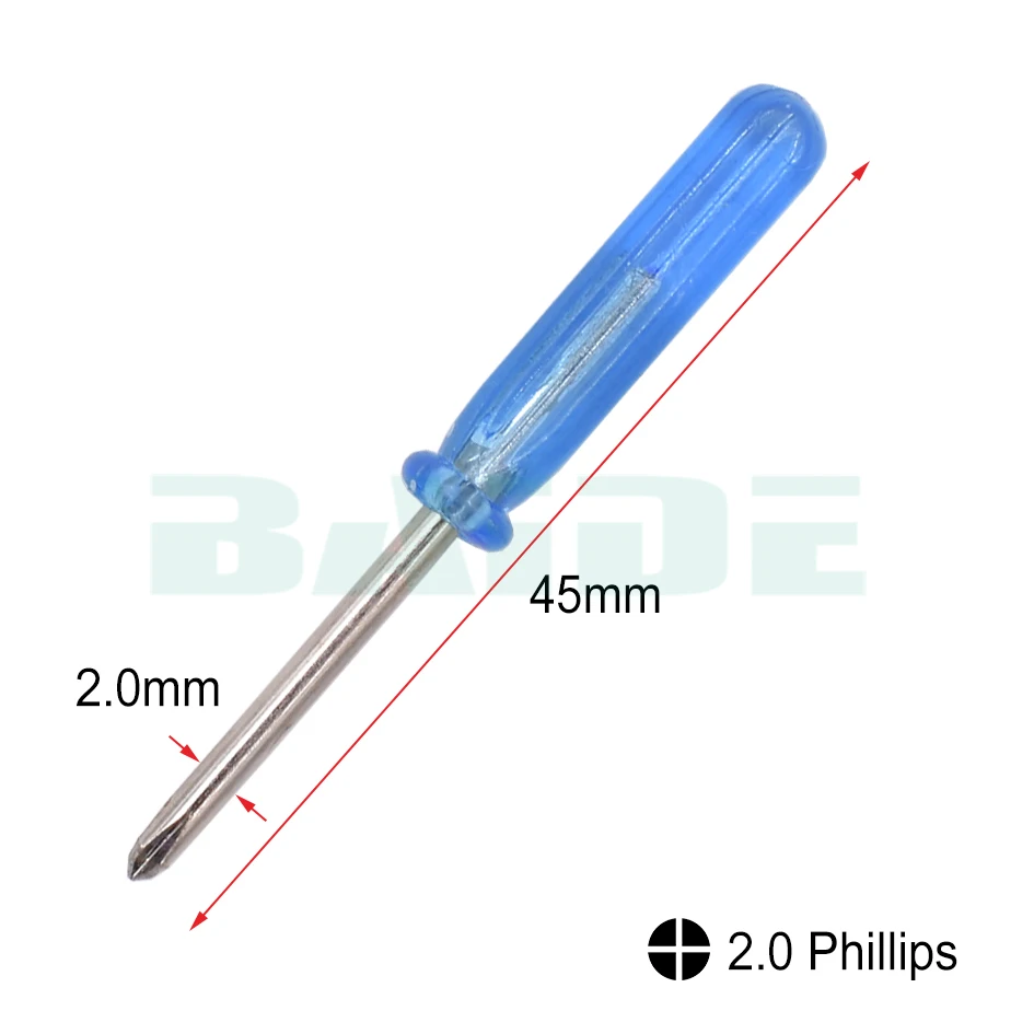 Синий 45 мм мини-отвертки 1,5 Phillips/2,0 Phillips/2,0 шлицевая отвертка ключ 1000 шт./лот