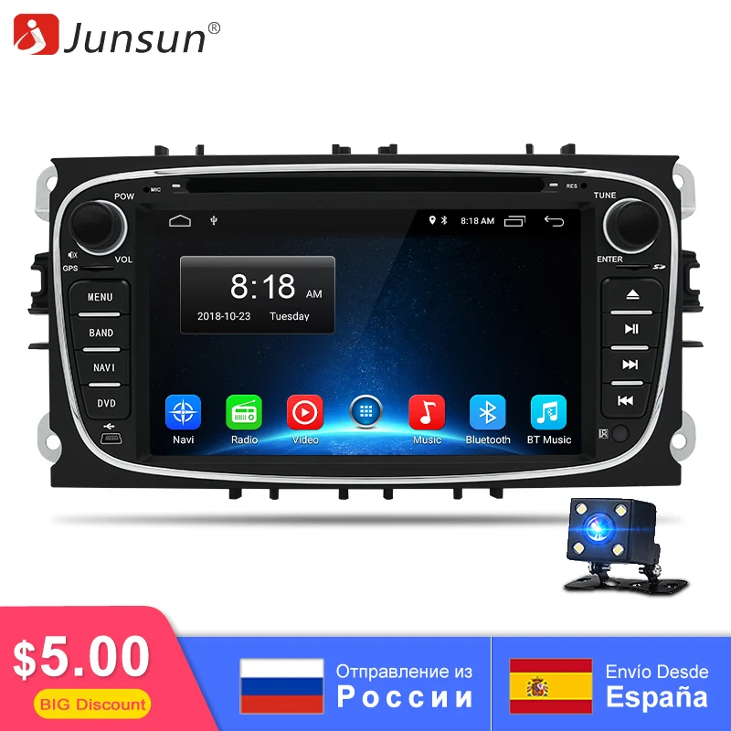 

Junsun Android 8.1 RAM 2G Car Multimedia Player GPS Navigation for Ford Focus 2/Kuga/S-MAX/Mondeo 4/C-MAX/Galaxy WIFI IPS Screen