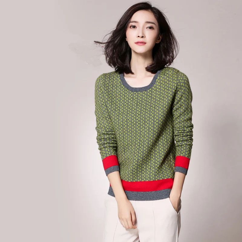 adohon 2017 womens winter Cashmere sweaters and auntmun women knitted Pullovers High Quality Warm Female Oneck Plaid adohon 2017 womens winter Cashmere sweaters and auntmun women knitted Pullovers High Quality Warm Female Oneck Plaid