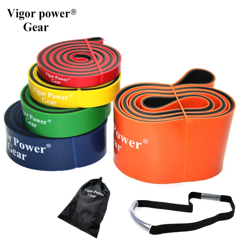 

7pieces Dual Color Resistance Bands Pull Up Fitness Band Loop for Pull-ups Strength Weight lifting Free bag and utility straps