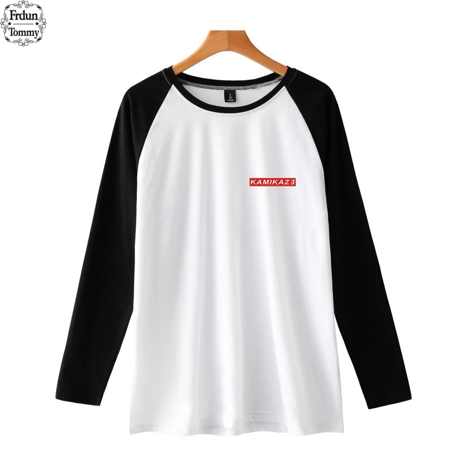 

Frdun Tommy Eminem Kamikaze Fashion Hip Hop Tee Shirt DJ Fans Long Sleeve 2018 Autumn Long Tshirt Women Fashion Tshirt Women 4XL
