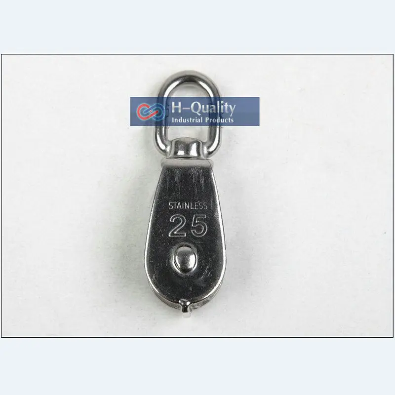 

304T Stainless Steel Single Eye Swivel Pulley Block 25MM Free Ship Wholesales Lifting Hardware