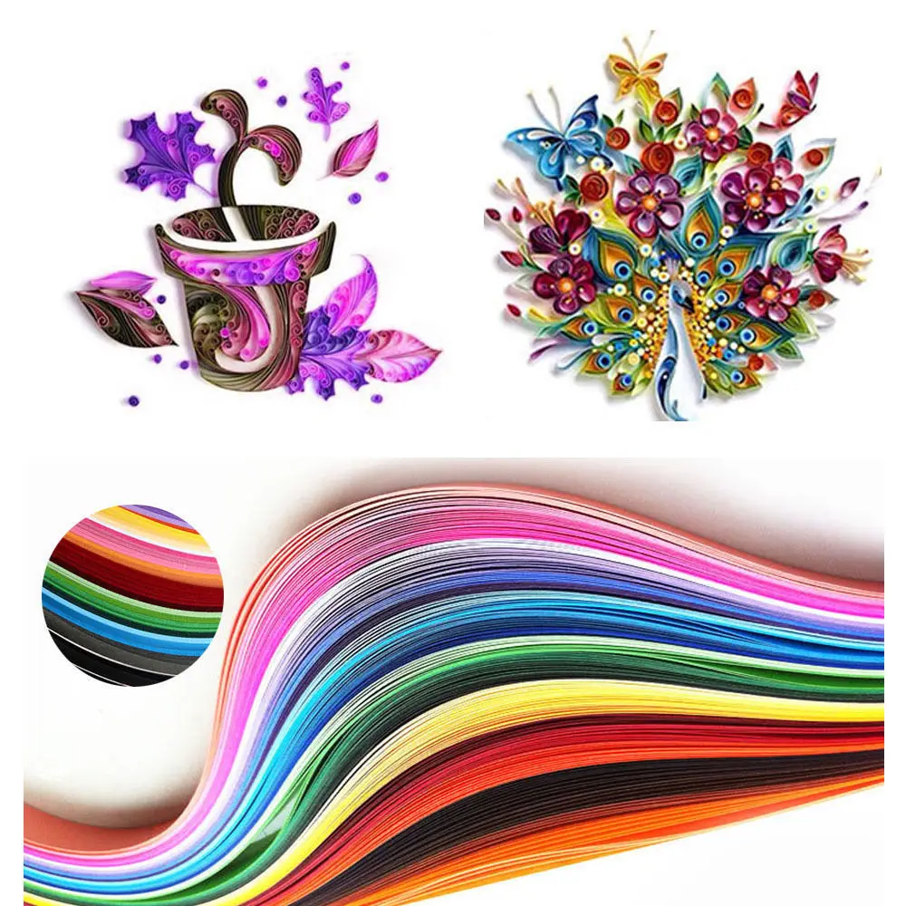 

120 Stripes Quilling Paper 3mm Width Solid Color Origami Paper DIY Hand Craft
