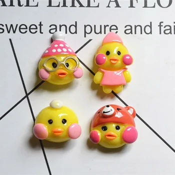 

8PCS Slime Charms Cartoon Cute Duck Resin Plasticine Slime Accessories Beads Lizun Making Supplies For DIY Scrapbooking Crafts