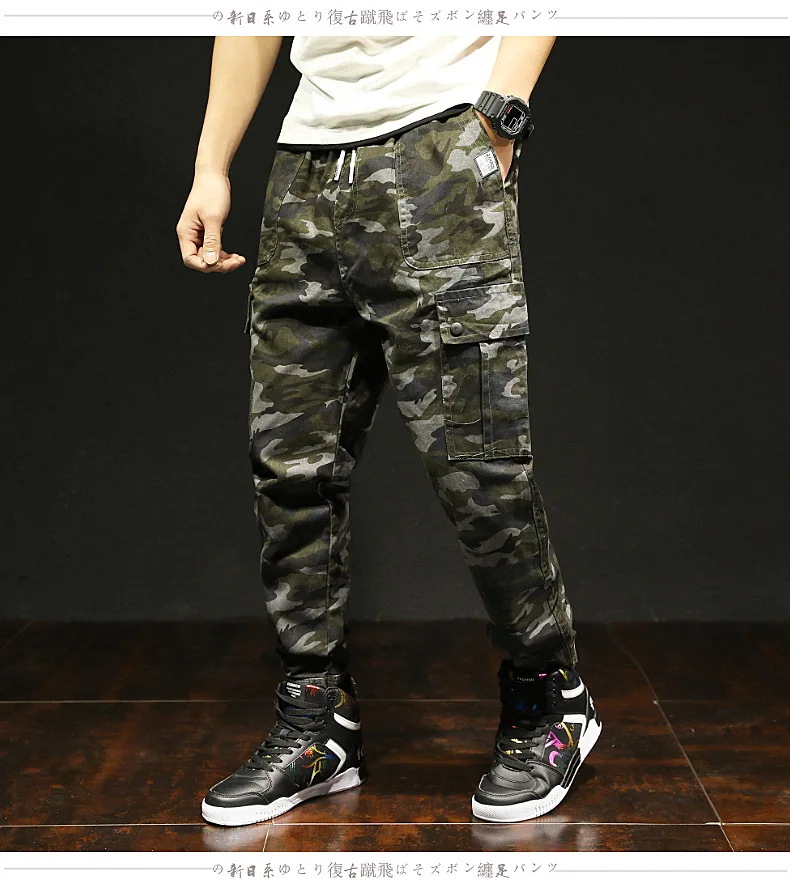 2 Maigre Pantalon Printemps Trou Jeans 2019 3 Biker Grande Longueur Taille Marque Pour Lâche Cheville Hommes Déchiré 1 Nouvelle Denim Camouflage Effilochée wxPax7R