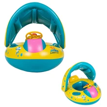 Детские надувные колеса детские надувной плавающий круг надувной круг Регулируемый Зонт сиденье бассейн новорожденных круг для купания