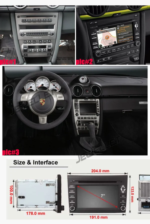 Cheap Quad core 1024*600 HD screen Android 9.0 Car DVD GPS radio Navigation for Porsche 911 997 Boxter Cayman 2005-2008 0