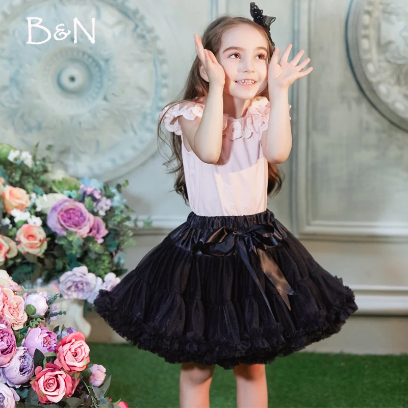 

Fashion Baby kids girls fluffy dance pettiskirts cute chiffon tutu princess skirt Christmas party wear