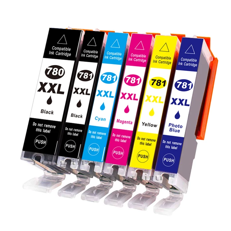 

6PACK Compatible Ink Cartridge Replacement for CANON PGI-780XXL CLI-781XXL TS707 PIXMA TR8570 TS9170 TS8170