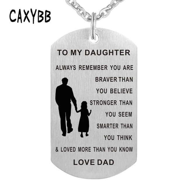 Father daughter dog tag necklace deals
