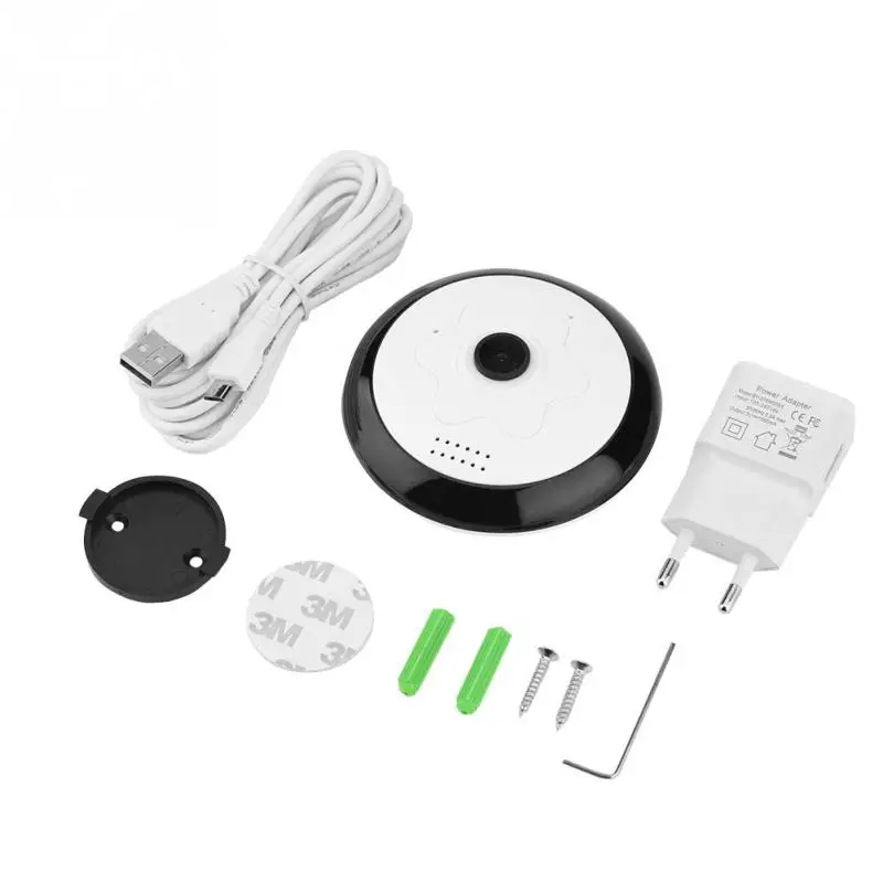 1080P Panoramic Fisheye Camera Phone Control 2-way Audio Fisheye Camera for iOS/Android