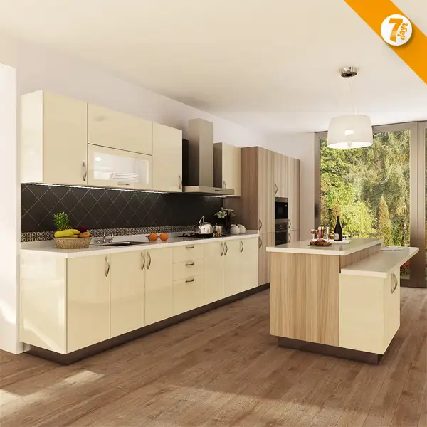 7 Days Delivery Affordable Modern Laminate Sheet Kitchen Cabinet