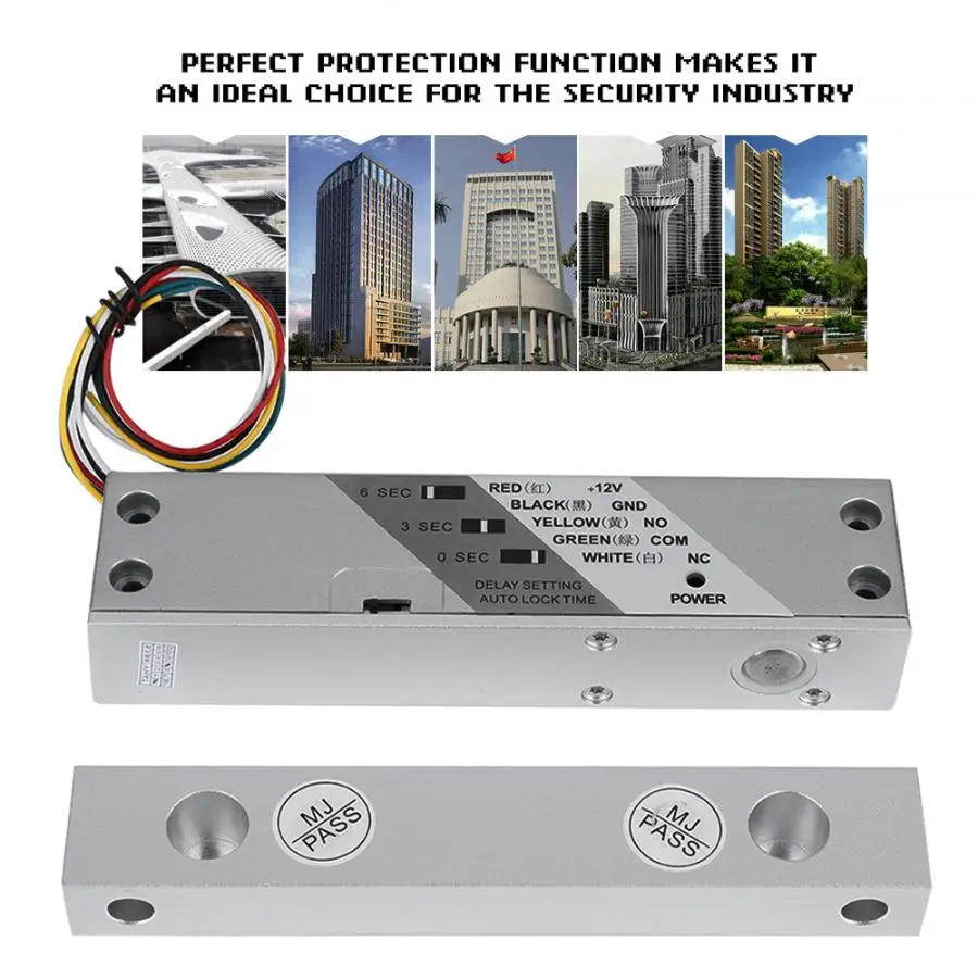 

5 Line Electronic Bolt Drop Door Lock Low Temperature With Time Delay For Access Control System Electric Door Lock On Sale Hot