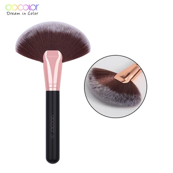 

Docolor 1PC Soft Large Fan Brush Foundation Bronzer Blusher Highlighter Brush Powder Dust Cleaning Makeup Brushes Cosmetic Tool
