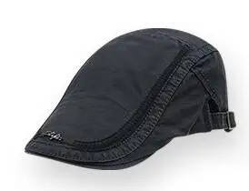 Повседневное Винтаж Твердые Хлопок берет козырьки для Для мужчин и Для женщин детская, шляпа солнца Gorras Planas плоские шапки Аксессуары для одежды - Цвет: Темно-серый