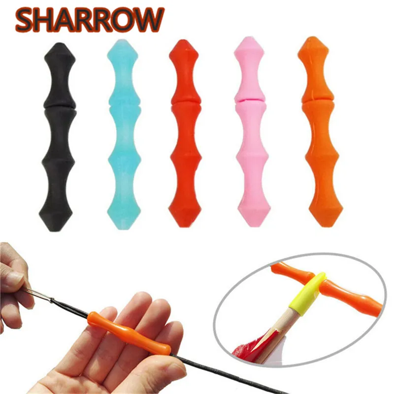 

5pcs Archery Finger Guard Silicon Arrow Bow String Shooting Finger Tab Glove Protection For Outdoor Camping Shooting Accessories