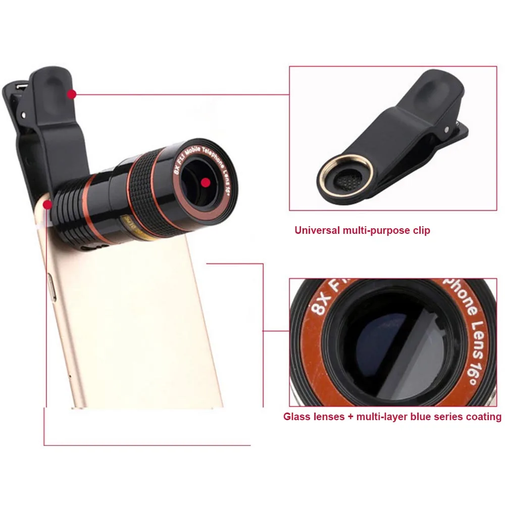 Accessory Telephone Camera Lens Universal 12X Telescope