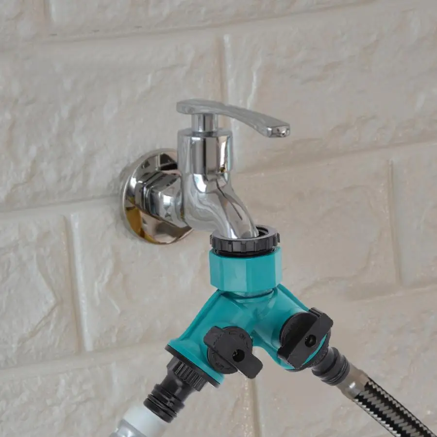 

Household Y Shunt Adapter Connector Garden Hose Faucet Switch On / Off Valve Pipe Fittings Shunt Valve