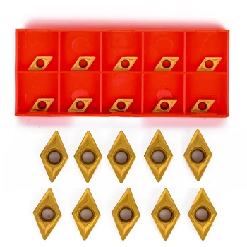 

10pcs DCMT070204 YBC251 Carbide Inserts High Precision Turning Insert For Lathe Turning Tool Boring Bar