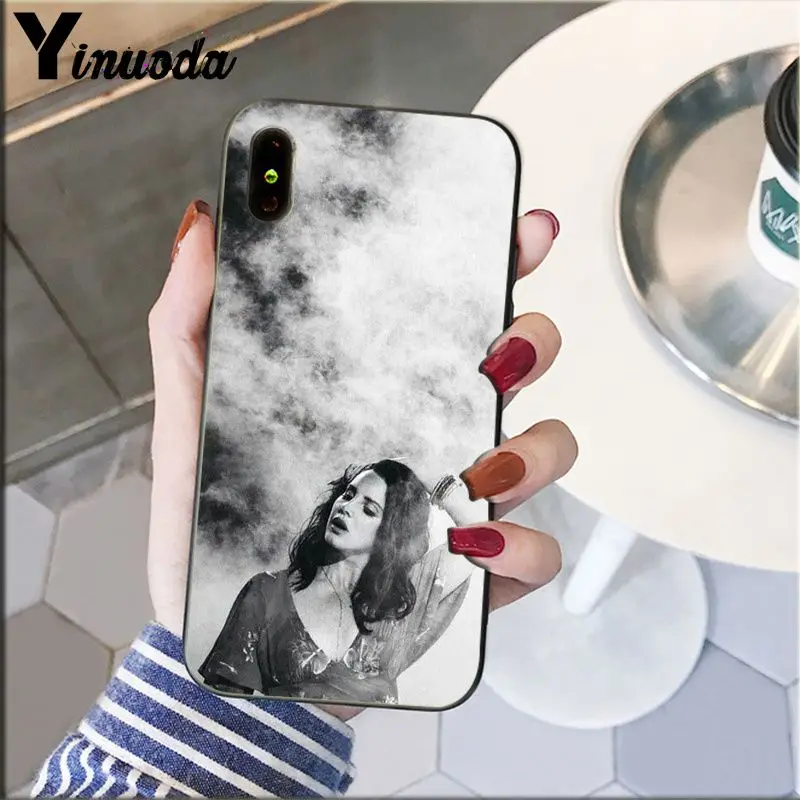 Yinuoda Lana Del Rey ТПУ мягкий силиконовый черный чехол для телефона для Apple iPhone 8 7 6 6S Plus X XS MAX 5 5S SE XR Чехол для мобильного телефона s