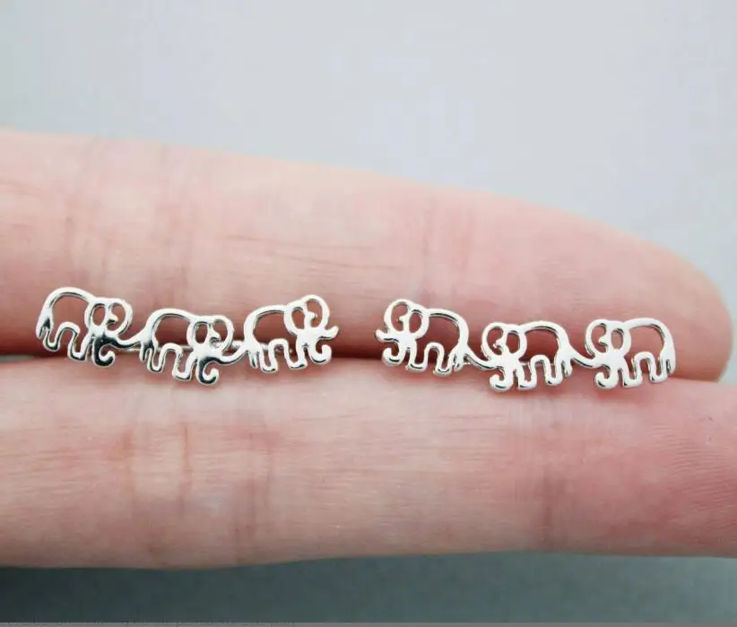 Female Jewelry Earrings Elephant Climbers Animal Elephant Ear Ear Crawler Statement Earings Women boucle d'oreille