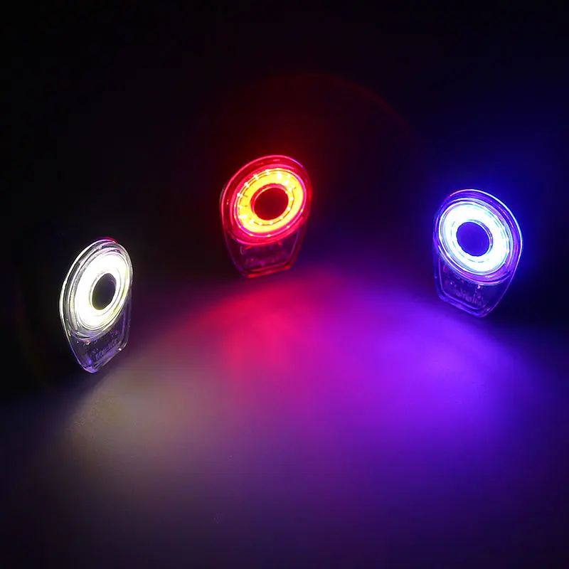 Հեծանիվ պոչի թեթև հեծանիվ նստատեղը Տեսողական նախազգուշական լամպ USB վերալիցքավորվող հեծանվավազք MTB կլոր հետևի հետևի անվտանգության լապտեր COB LED
