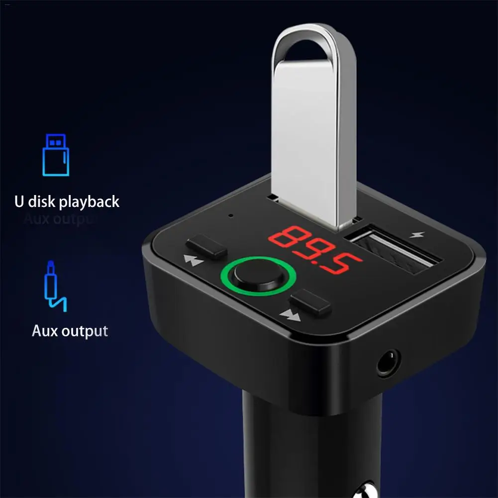MP3-плеер светодиодный дисплей напряжения двойной зарядное устройство USB BT-C5 Bluetooth 5,0 автомобильный громкой связи