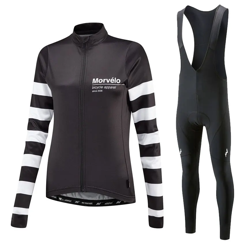 Morvelo, осень, длинный рукав, Pro, для велоспорта, Джерси, для женщин, для гонок, велосипедная одежда, спортивная одежда, Ретро стиль, одежда для велоспорта, Майо, униформа - Цвет: 8