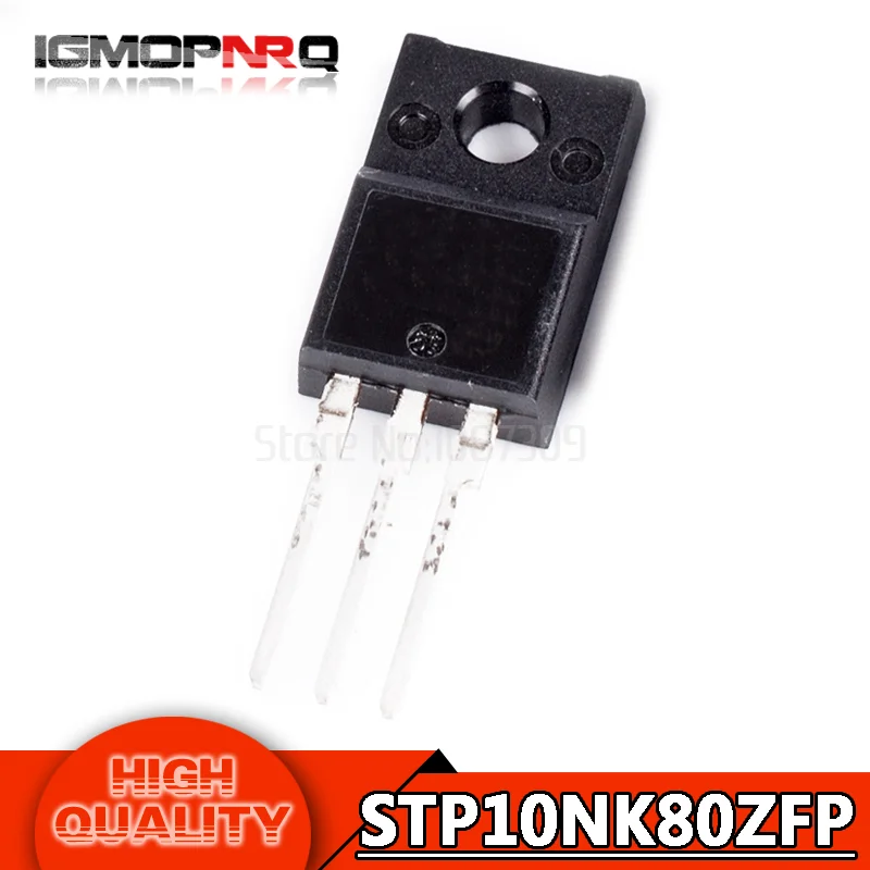 

5pcs 10N80 P10NK80ZFP STP10NK80ZFP TO-220 10A / 800V LCD MOS field-effect transistor new original
